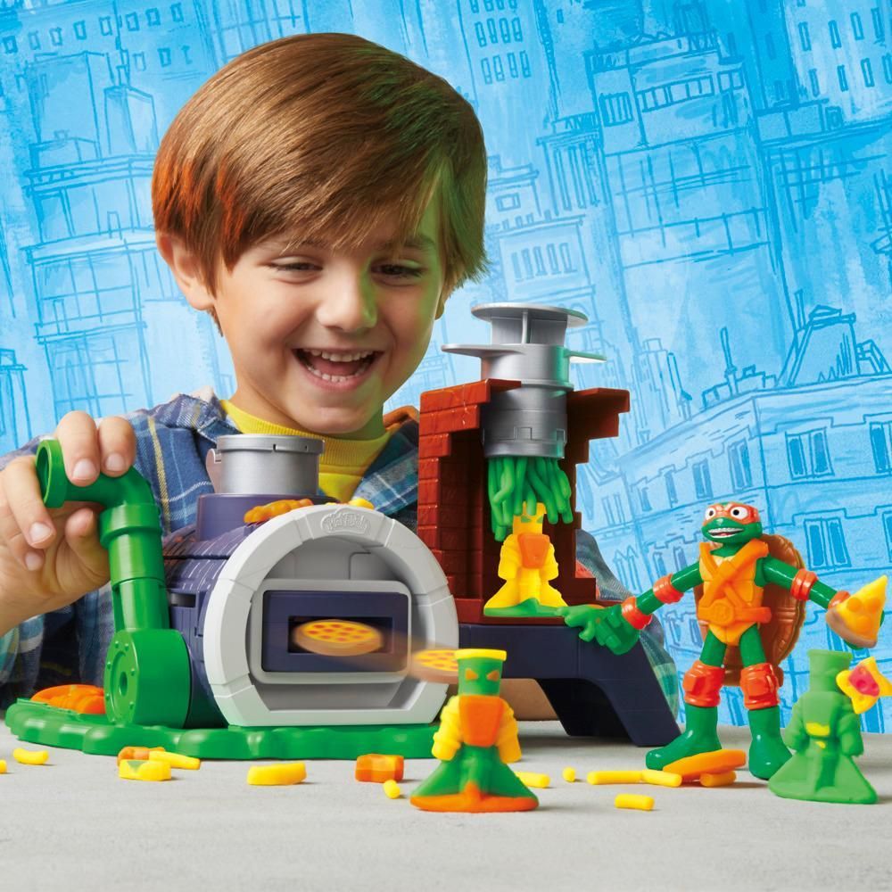 Gray Play-Doh Teenage Mutant Ninja Turtles Slice & Blast Pizza Playset Kids Clay, Dough & Modelling