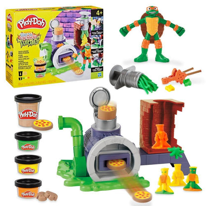 White Smoke Play-Doh Teenage Mutant Ninja Turtles Slice & Blast Pizza Playset Kids Clay, Dough & Modelling