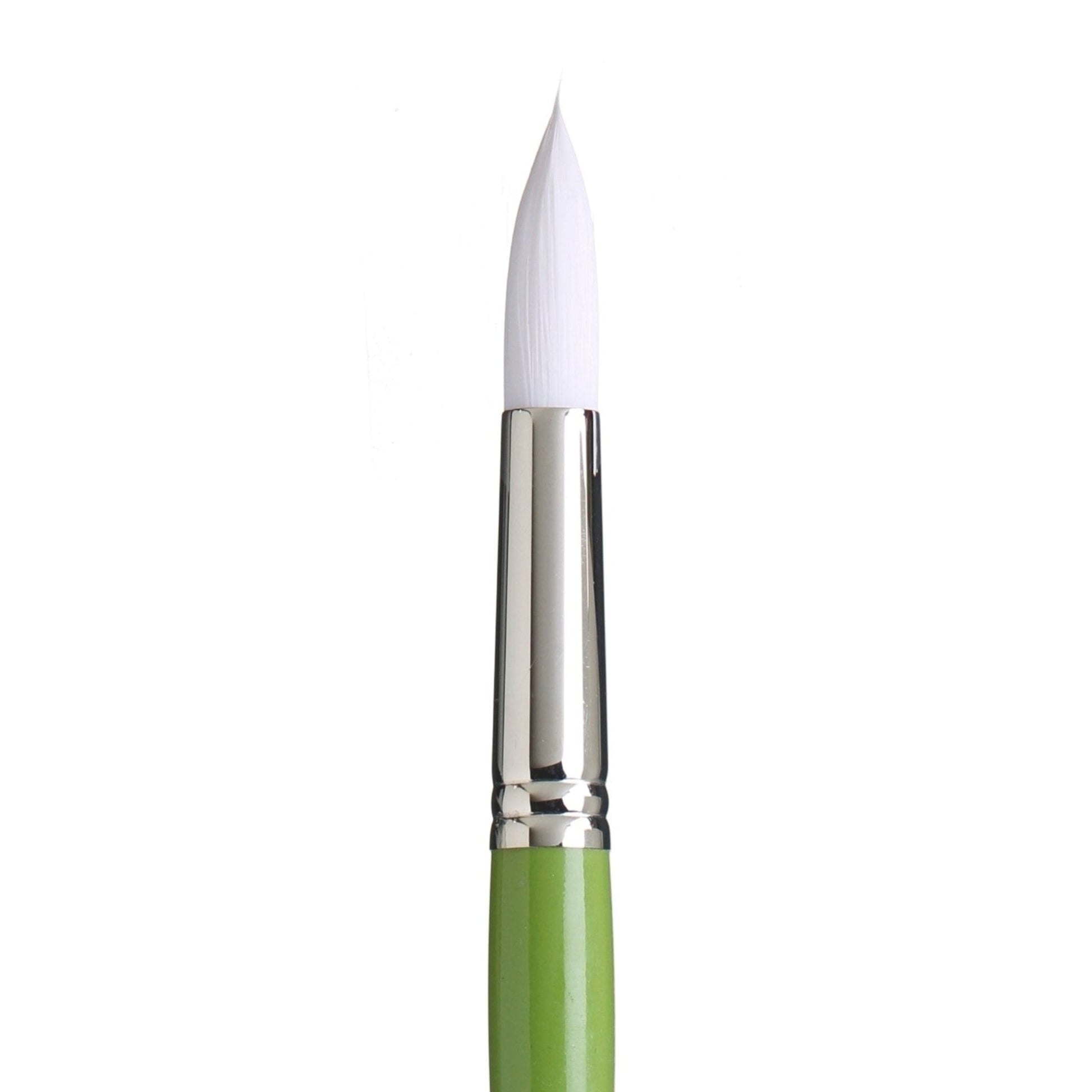 White Smoke Princeton Snap 9800 Synthetic White  Long Handle Brush, Round Size 0 Paint Brushes