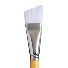 White Smoke Princeton Snap 9850 Synthetic White Short Handle Brush, Ang Shader Size 1IN Paint Brushes
