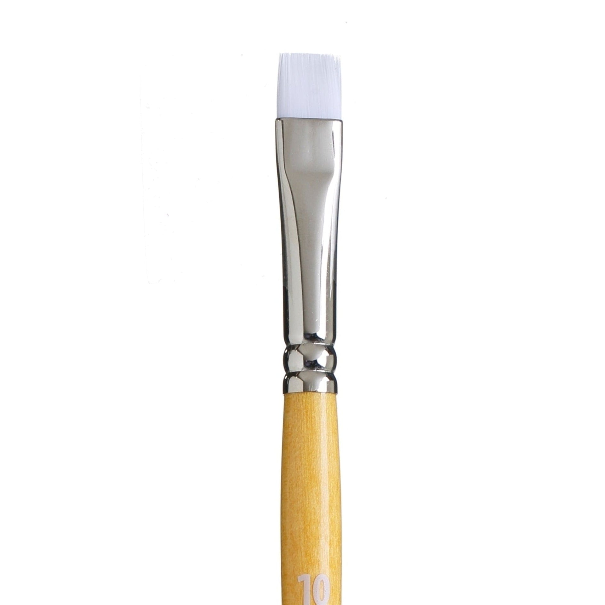 White Smoke Princeton Snap 9850 Synthetic White Short Handle Brush, Bright Shader Size 6 Paint Brushes