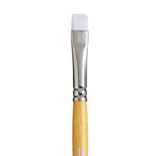 White Smoke Princeton Snap 9850 Synthetic White Short Handle Brush, Bright Shader Size 6 Paint Brushes