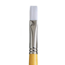 Light Gray Princeton Snap 9850 Synthetic White Short Handle Brush, Flat Shader Size 10 Paint Brushes
