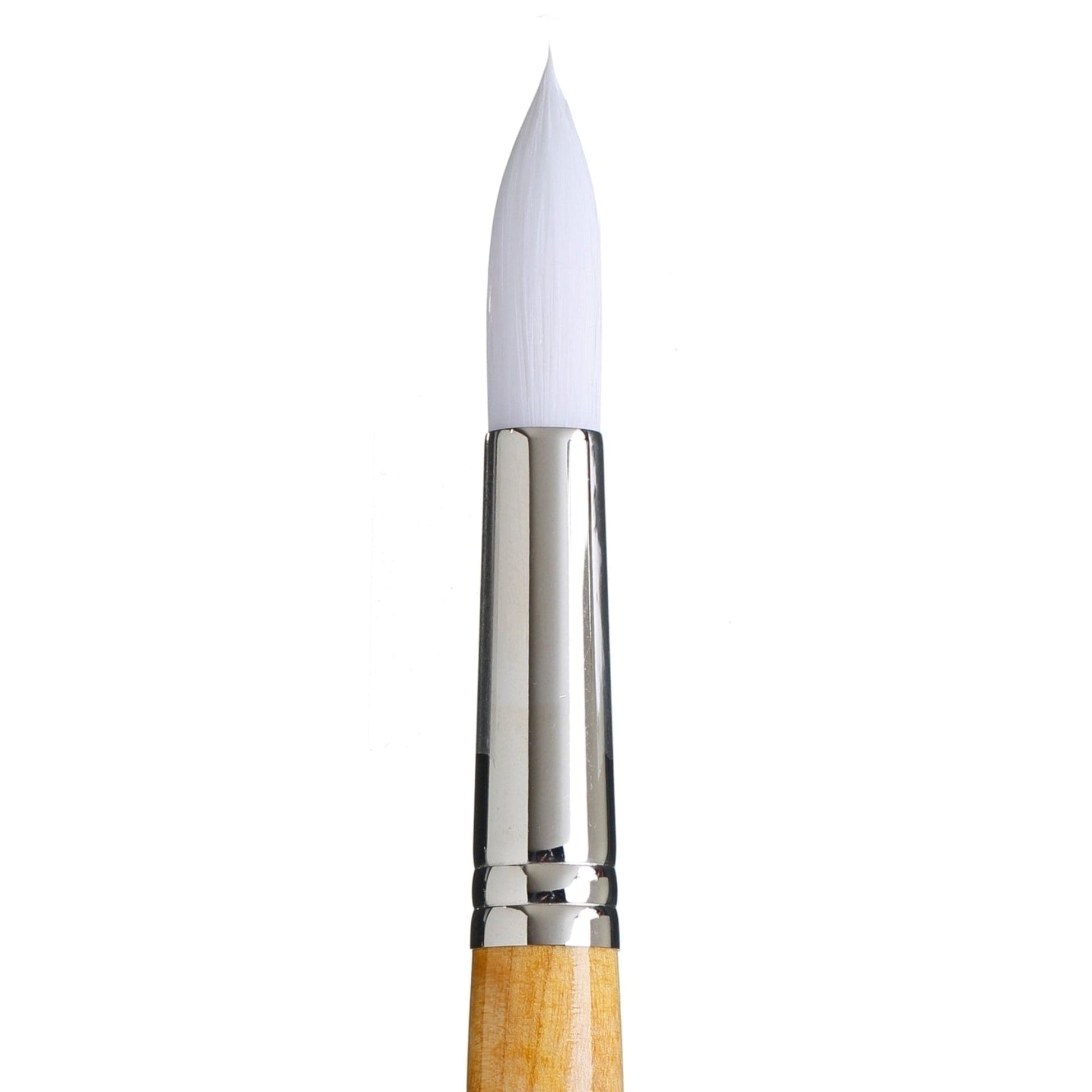 White Smoke Princeton Snap 9850 Synthetic White Short Handle Brush, Round Size 0 Paint Brushes