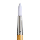 White Smoke Princeton Snap 9850 Synthetic White Short Handle Brush, Round Size 6 Paint Brushes