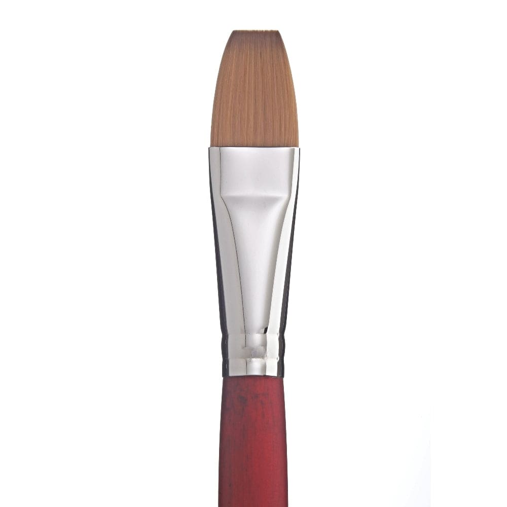 White Smoke Princeton Velvetouch 3900 Synthetic Long Handle Brush Flat 20 Paint Brushes