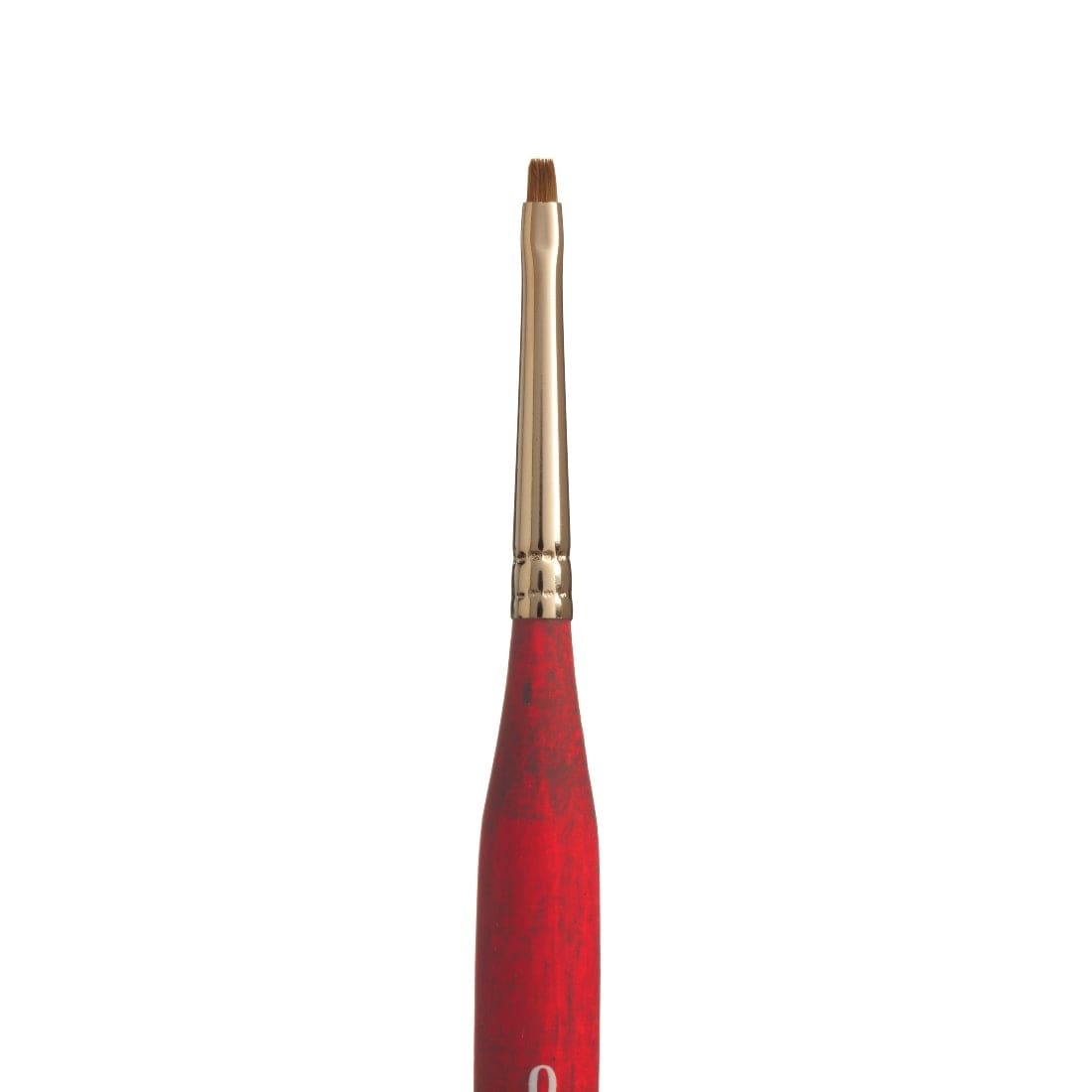 White Smoke Princeton Velvetouch 3950 Synthetic Short Handle Brush Mini Chisel Blender Size 0 Paint Brushes