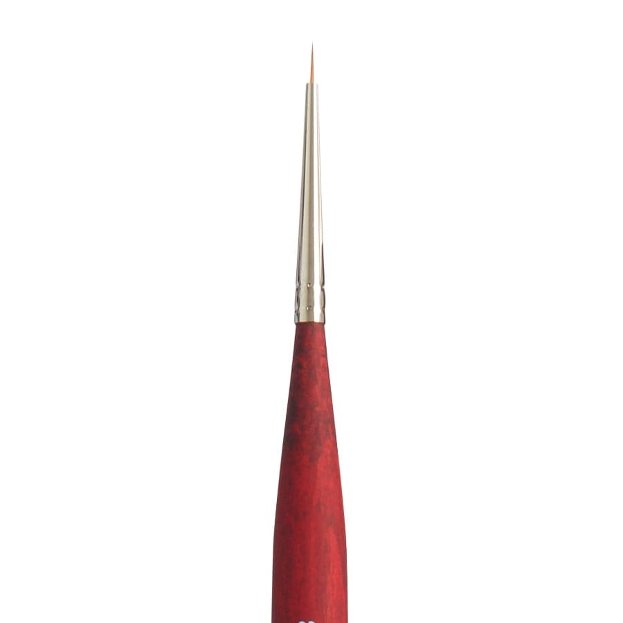 White Smoke Princeton Velvetouch 3950 Synthetic Short Handle Brush Mini Round Size 0 Paint Brushes