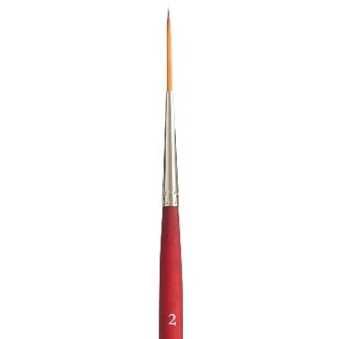 White Smoke Princeton Velvetouch 3950 Synthetic Short Handle Brush Script Liner Size 2 Paint Brushes