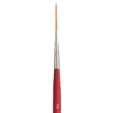 White Smoke Princeton Velvetouch 3950 Synthetic Short Handle Brush Script Liner Size 2 Paint Brushes