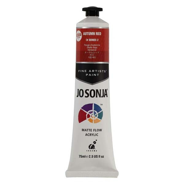 White Smoke Jo Sonja's Matte Flow Acrylic Paint Autumn Red 75ml S2 Paint