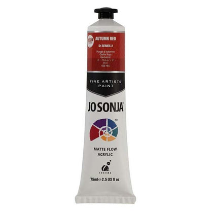 White Smoke Jo Sonja's Matte Flow Acrylic Paint Autumn Red 75ml S2 Paint