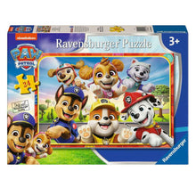 Ravensburger Paw Patrol 24-piece jigsaw puzzle box with four cartoon puppies