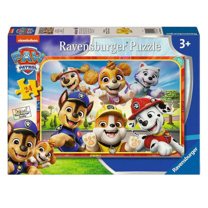 Ravensburger Paw Patrol 24-piece jigsaw puzzle box with four cartoon puppies
