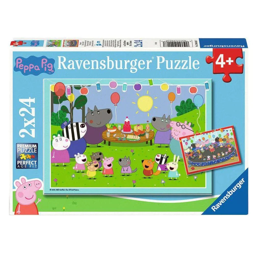 Ravensburger Peppa Pig 2x24 piece jigsaw puzzle, age 4+, illustrated characters on box