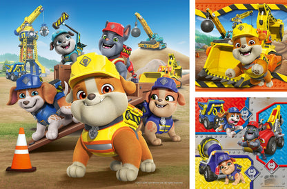 Rubble & Crew puzzle box collage showing characters and construction scenes