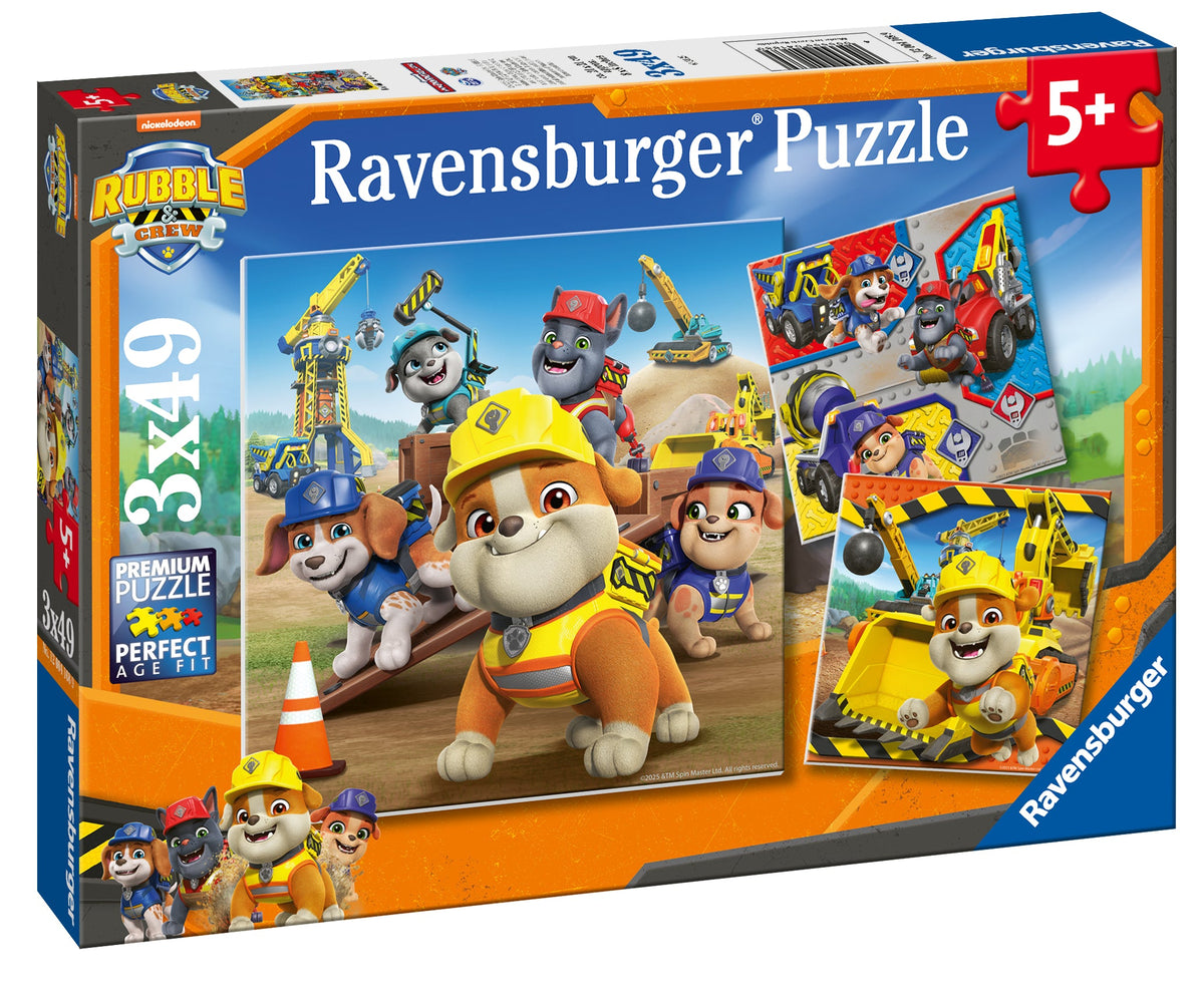 Ravensburger Puzzle box front with Rubble & Crew artwork and 5+ age mark