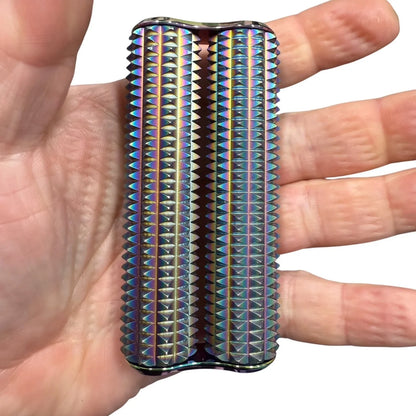 White Smoke Kaiko Spikey Hand Roller Oil Slick 100g High Sensory Input & 'Safe' Ouch Fidget Toys
