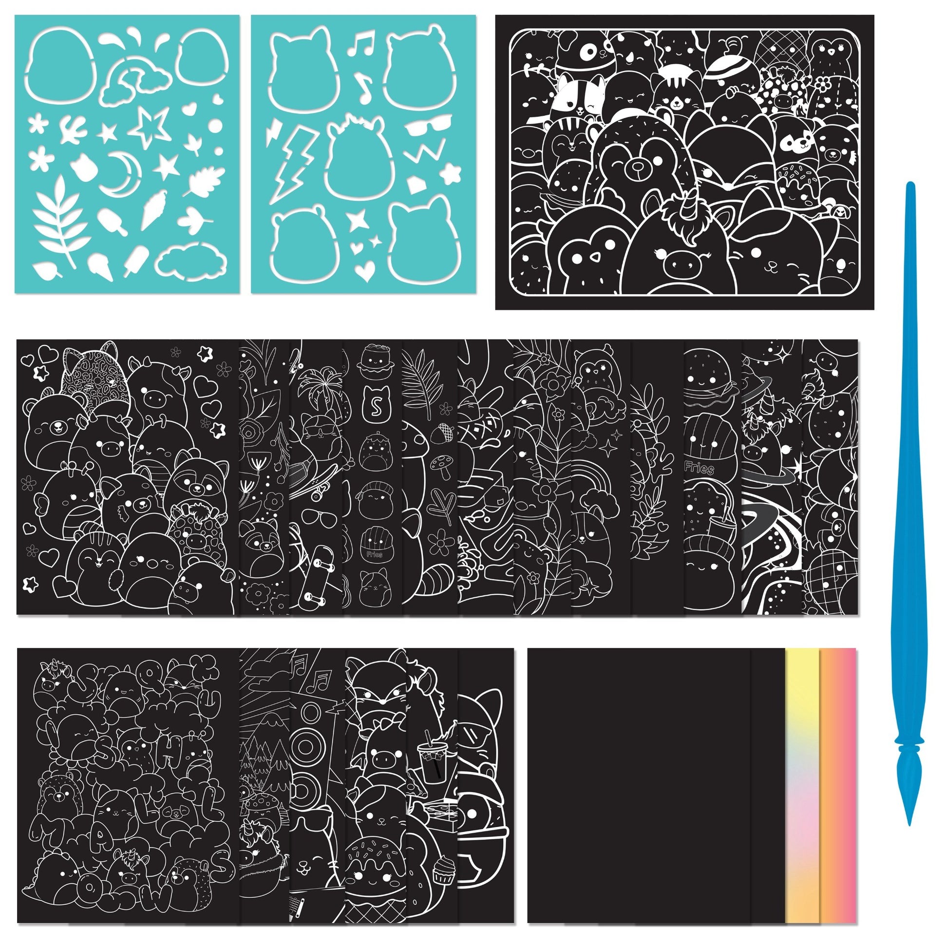 Dark Slate Gray Kaleidoscope Etch Art Carry Case - Squishmallows Kids Craft Kits