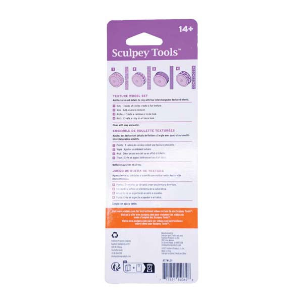 Lavender Sculpey Texture Wheel, 5Pcs Modelling Tools & Accessories