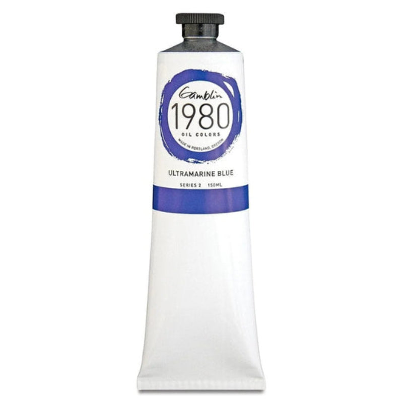 White Smoke Gamblin 1980 Oil Paint, Ultramarine Blue, S2, 37ml Oil Paint