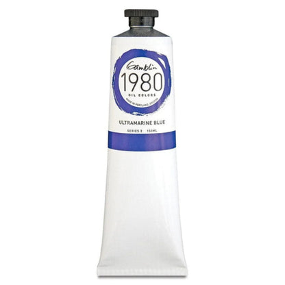 White Smoke Gamblin 1980 Oil Paint, Ultramarine Blue, S2, 37ml Oil Paint