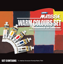 Black Derivan Matisse Structure, Warm Colours Set, 5x75ml Acrylic Paints