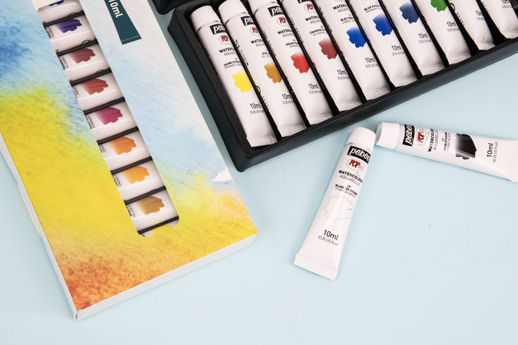 Lavender Pebeo Popart Watercolour Set, 12X10ml Acrylic Paints