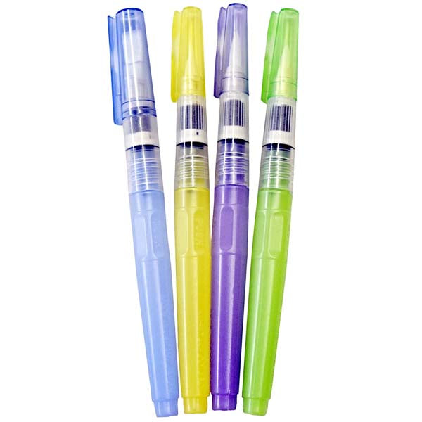 White Smoke ZIG Waterbrush, 4 Set Natural Hair Brushes