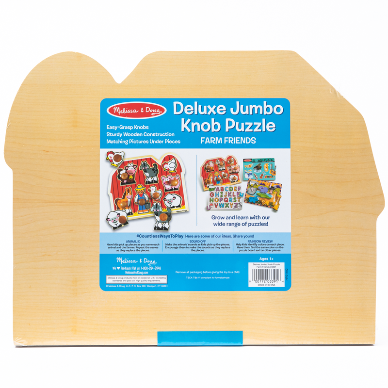 Light Goldenrod Melissa & Doug - Large Farm Jumbo Knob Puzzle - 8 piece Puzzles