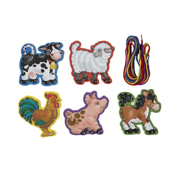 Light Gray Melissa & Doug - Lace and Trace Farm Animals Kids Educational Games and Toys