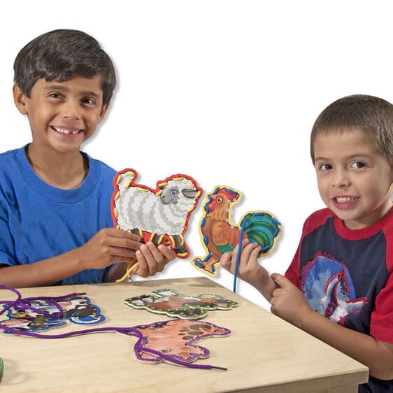Rosy Brown Melissa & Doug - Lace and Trace Farm Animals Kids Educational Games and Toys