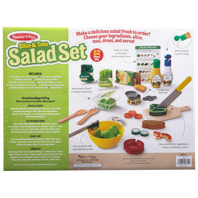 Light Gray Melissa & Doug - Slice and Toss Salad Set Kids Educational Games and Toys