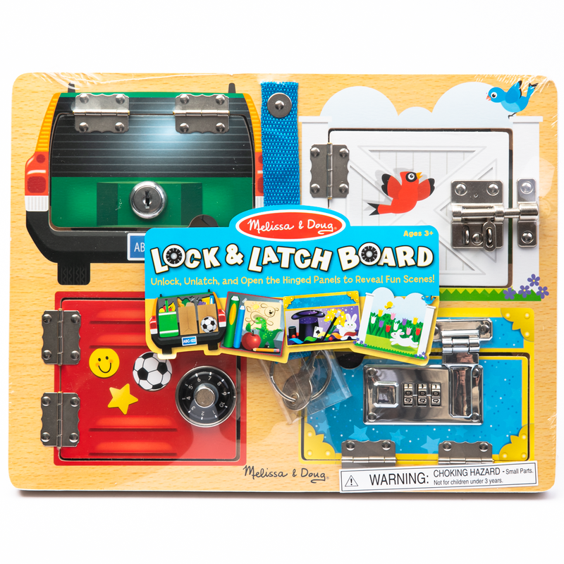 Dark Cyan Melissa & Doug - Lock and Latch Board Kids Educational Games and Toys