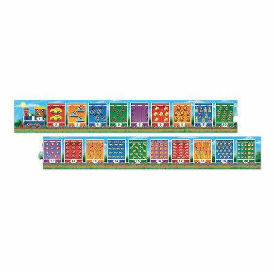 Light Gray Melissa & Doug - Number Train Floor Puzzle - 20 piece Puzzles