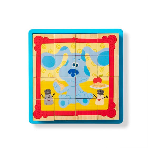 Light Sea Green Melissa & Doug Blue's Clues & You - Wooden Cube Puzzle - 16 piece Puzzles