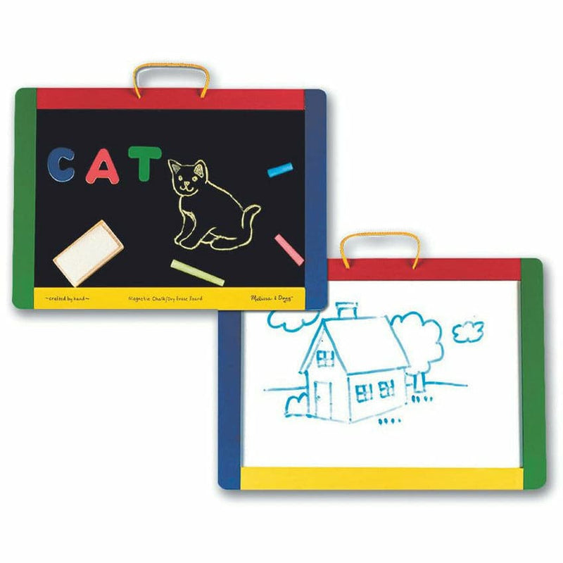 Light Gray Melissa & Doug Magnetic Chalk/Dry-Erase Board Kids Painting Acccessories