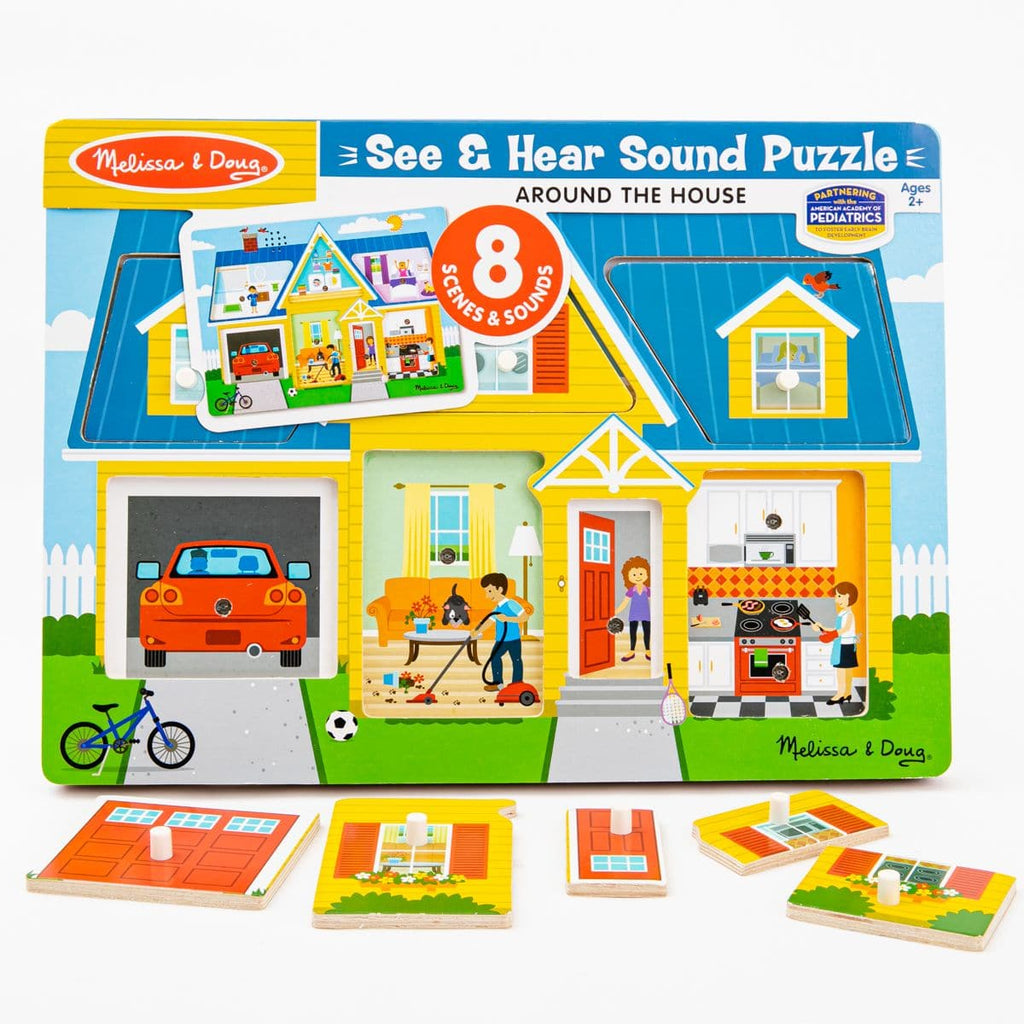 Melissa and doug around the house hot sale sound puzzle