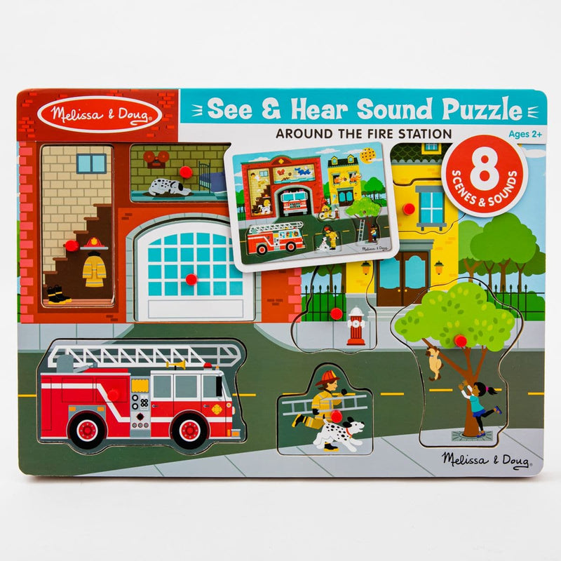 Melissa Doug Fire Station Sound Puzzle 8 piece