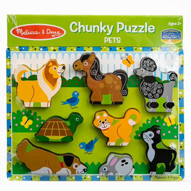 Olive Drab Melissa & Doug - Pets Chunky Puzzle 8 piece Puzzles