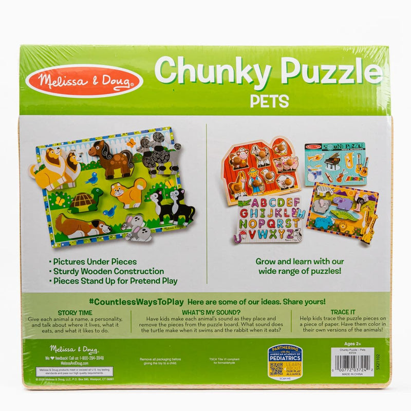 Light Gray Melissa & Doug - Pets Chunky Puzzle 8 piece Puzzles