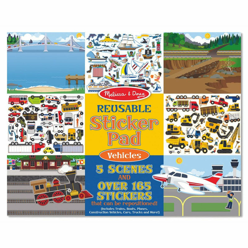 Gray Melissa & Doug  - Reusable Sticker Pad - Vehicles Kids Craft Kits