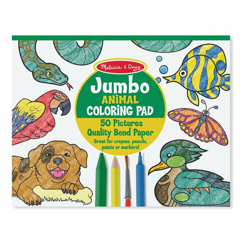 Light Gray Melissa & Doug  - Jumbo Colouring Pad - Animals Kids Activity Books