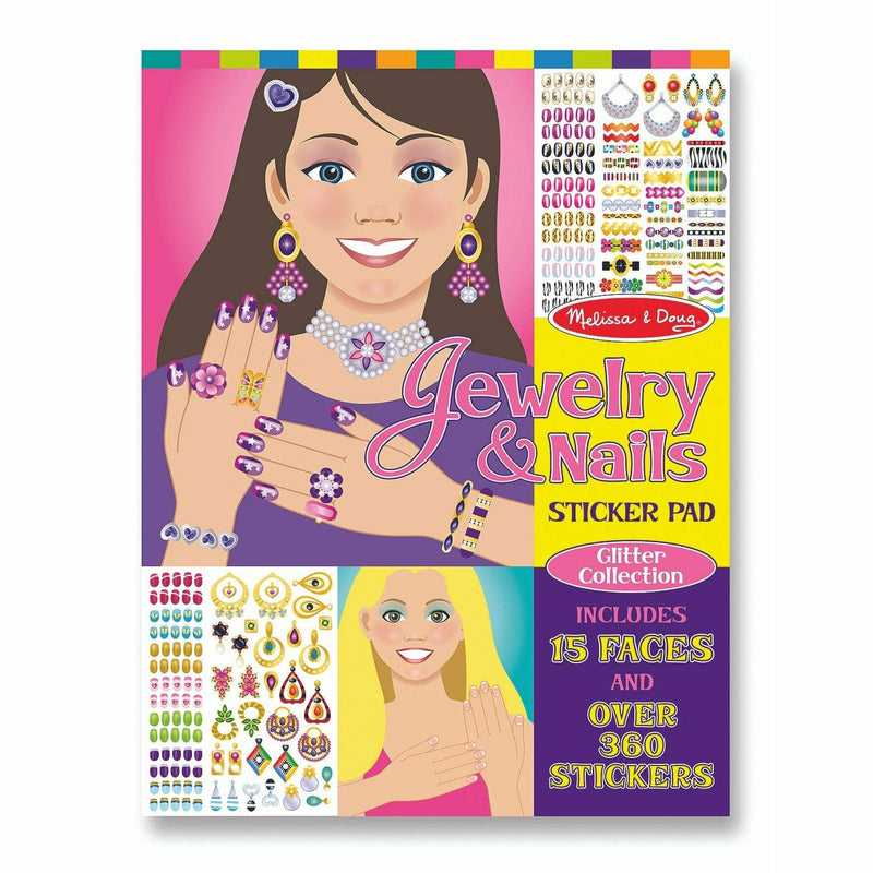 Pink Melissa & Doug  - Jewelry & Nails Glitter Collection Kids Craft Kits