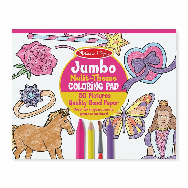 Beige Melissa & Doug  - Jumbo Colouring Pad - Pink Kids Activity Books