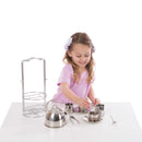 Light Gray Melissa & Doug - Stainless Steel Tea Set Kids Educational Games and Toys