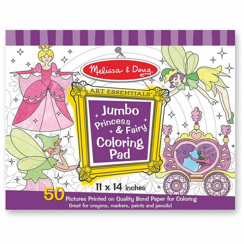Light Gray Melissa & Doug  - Jumbo Colouring Pad - Princess & Fairy Kids Activity Books
