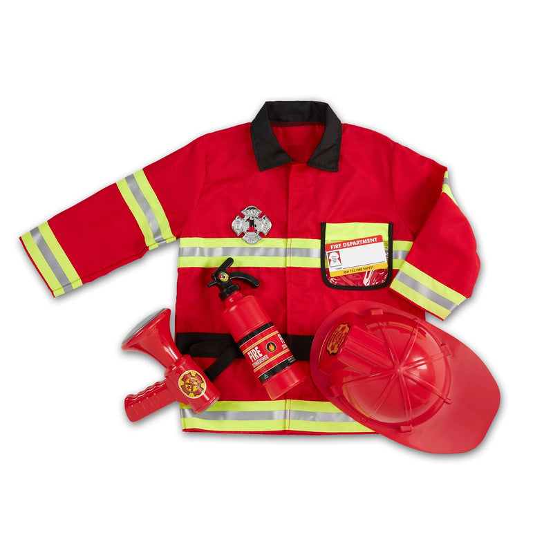 Firebrick Melissa & Doug - Fire Chief Role Play Costume Set Kids Educational Games and Toys