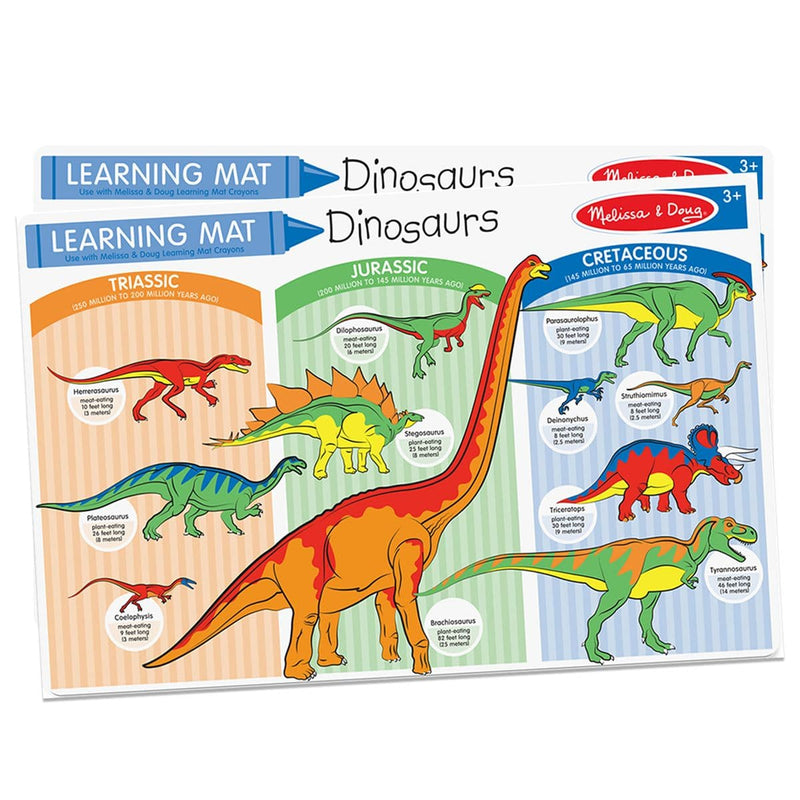 Light Gray Melissa & Doug - Dinosaurs Colour-A-Mat Kids Educational Games and Toys