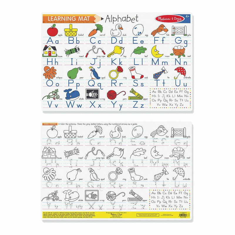 White Smoke Melissa & Doug  - Alphabet Write-A-Mat Kids Educational Games and Toys